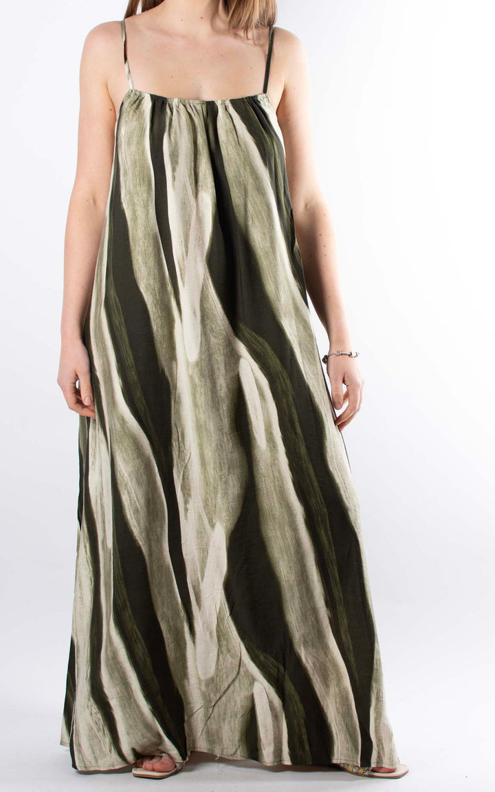 Palma Strappy Wave Dress | Green