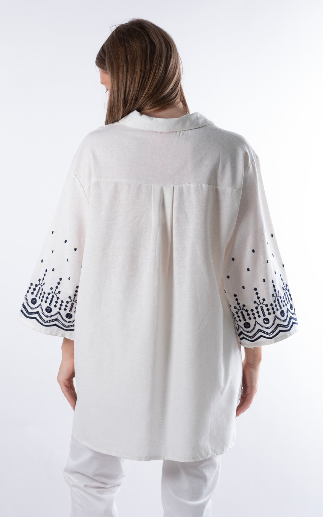 Palma V- Neck Shirt  | Ivory