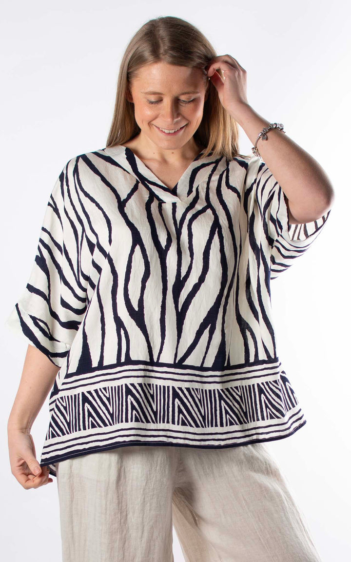 Palma Zebra T | Navy