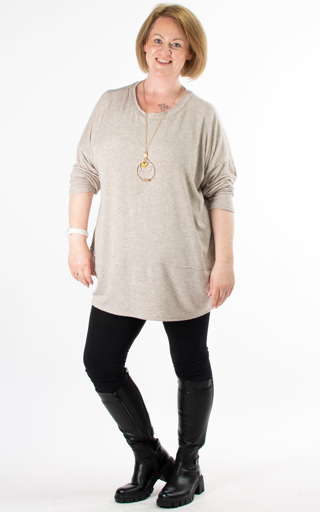 Pamela Silver Thread Details | Beige