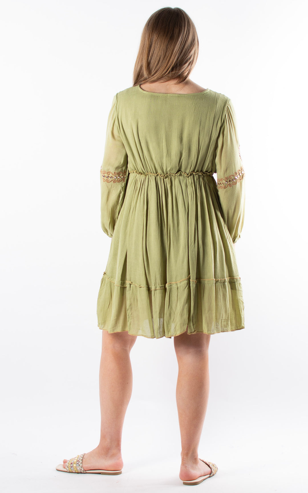 Patterned Cuffed Tunic | Green