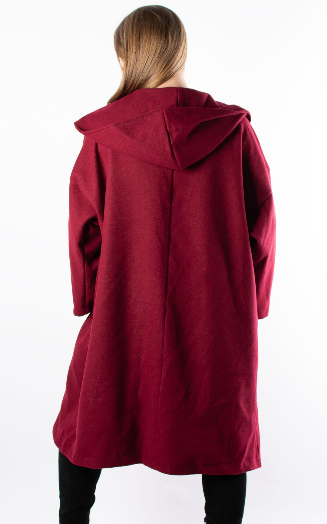 Paula Hooded Coat | Burgundy