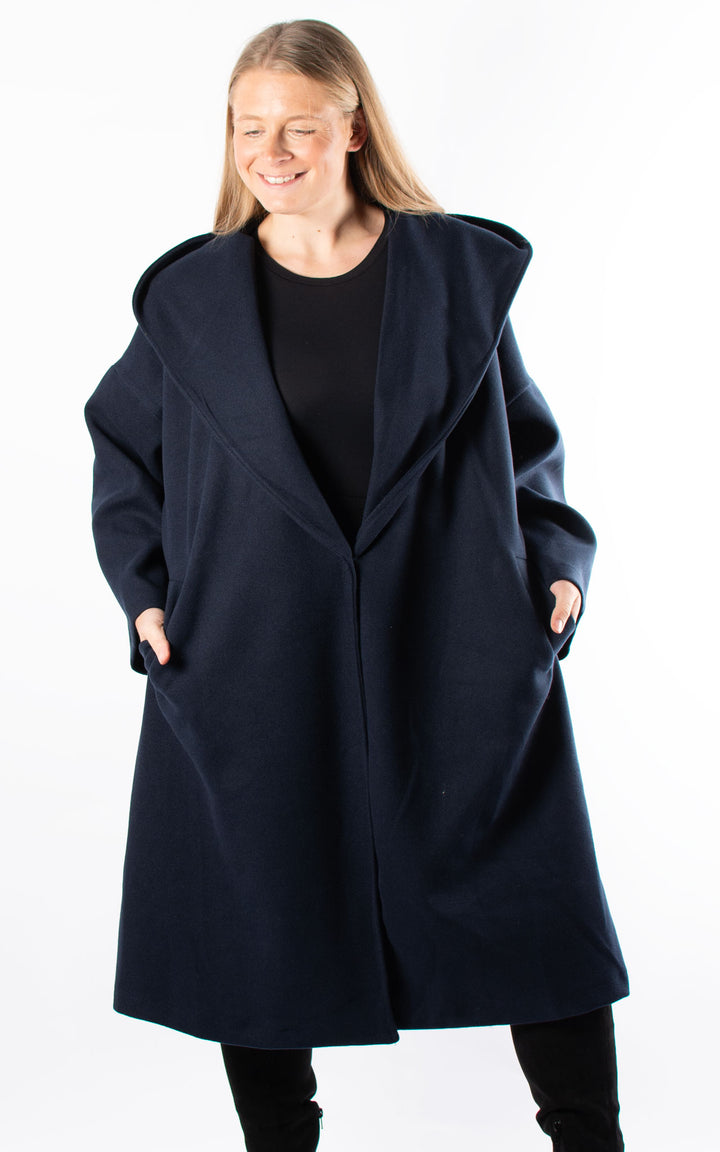 Paula Hooded Coat | Navy