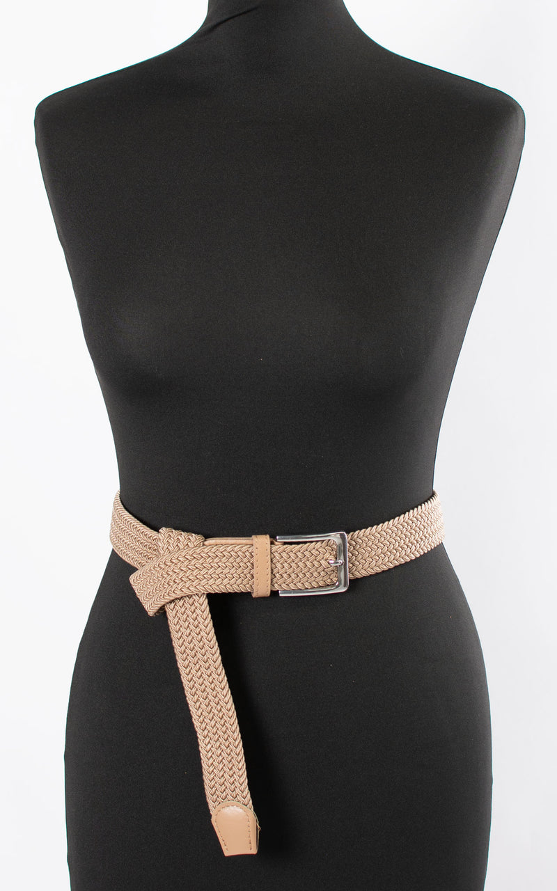 Penny Woven Belt | Beige