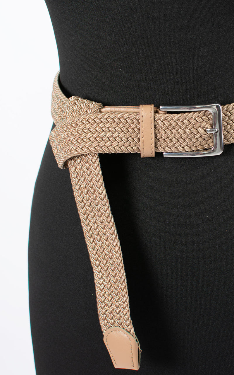 Penny Woven Belt | Beige