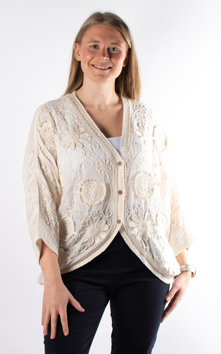 Peyton Floral Shirt | Cream
