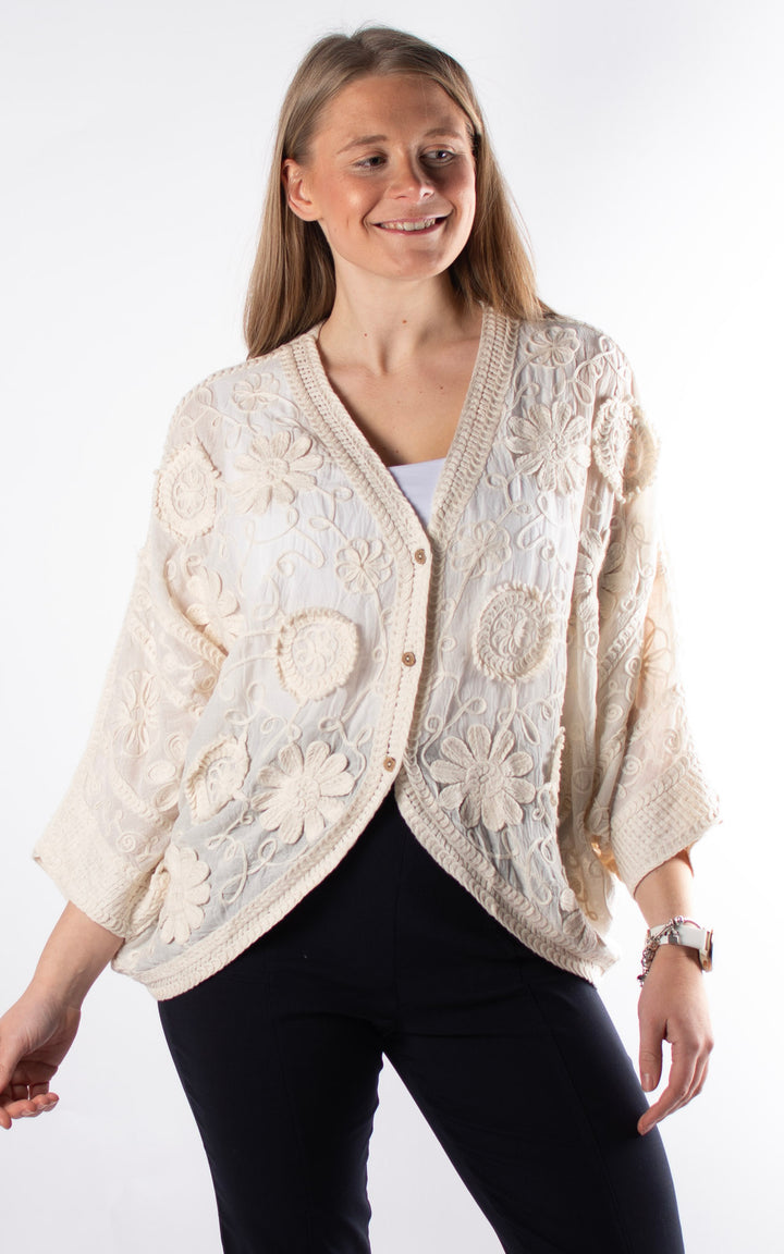 Peyton Floral Shirt | Cream