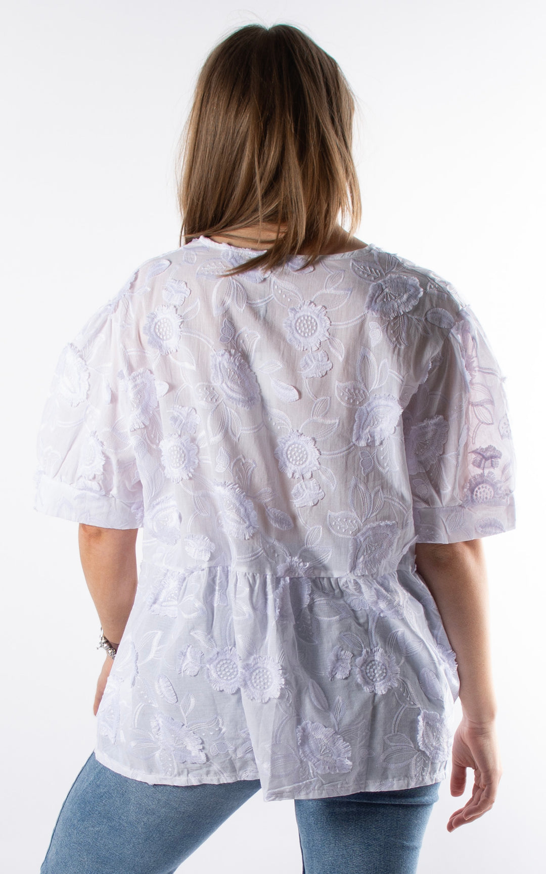 Phoebe Button Pearl T | White