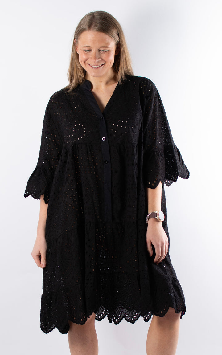 Phoebe Floral Tunic  | Black