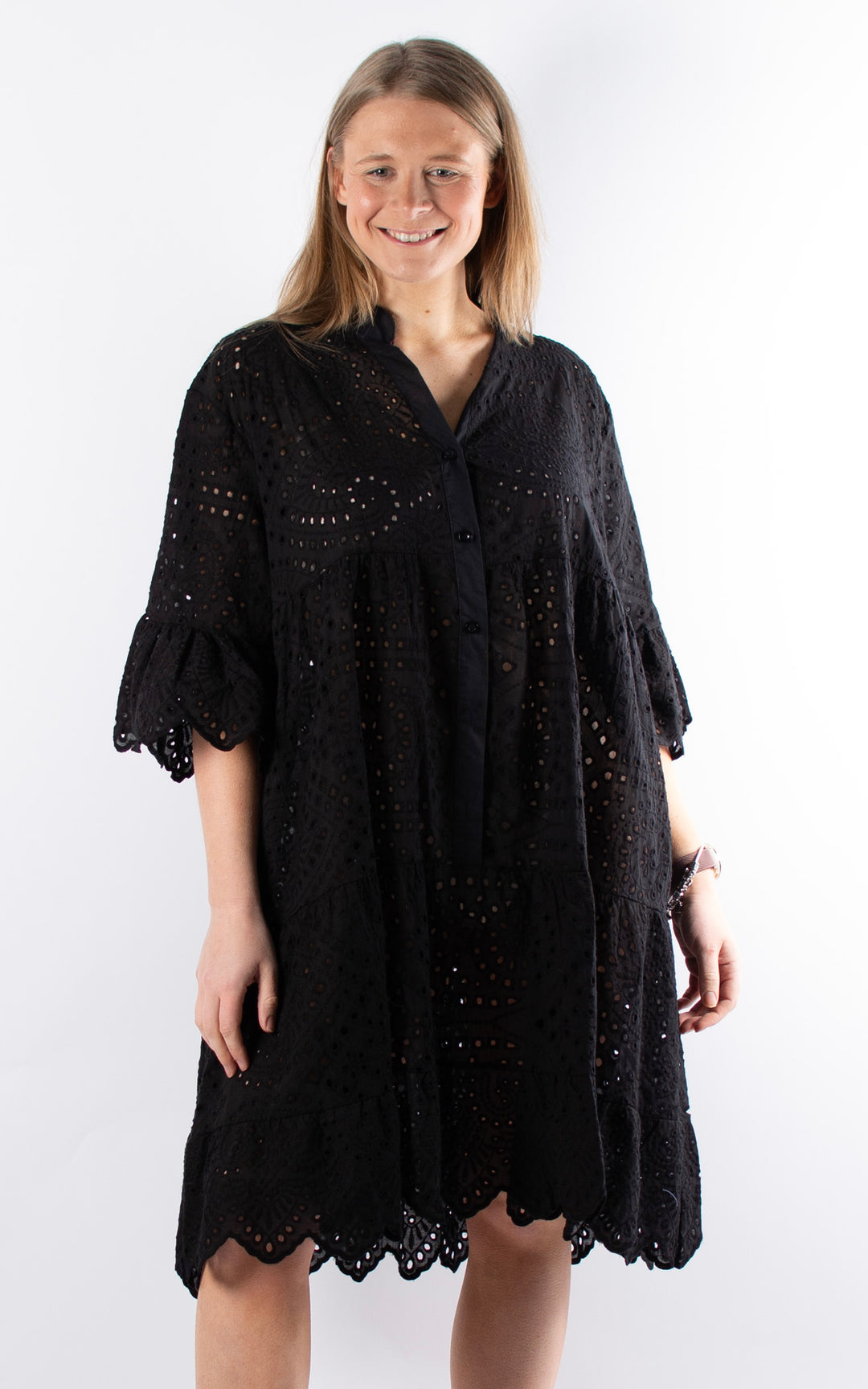 Phoebe Floral Tunic  | Black