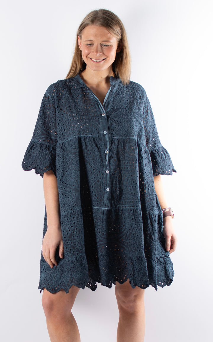 Phoebe Floral Tunic  | Dark Denim