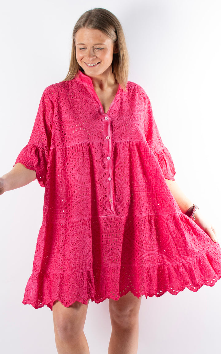 Phoebe Floral Tunic  | Hot Pink