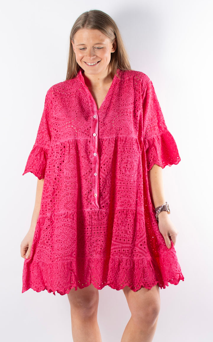 Phoebe Floral Tunic  | Hot Pink