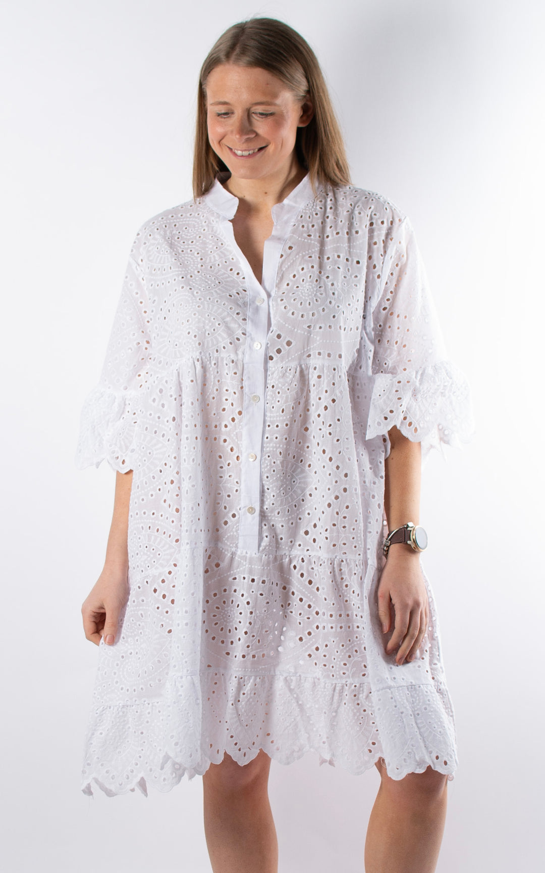 Phoebe Floral Tunic  | White