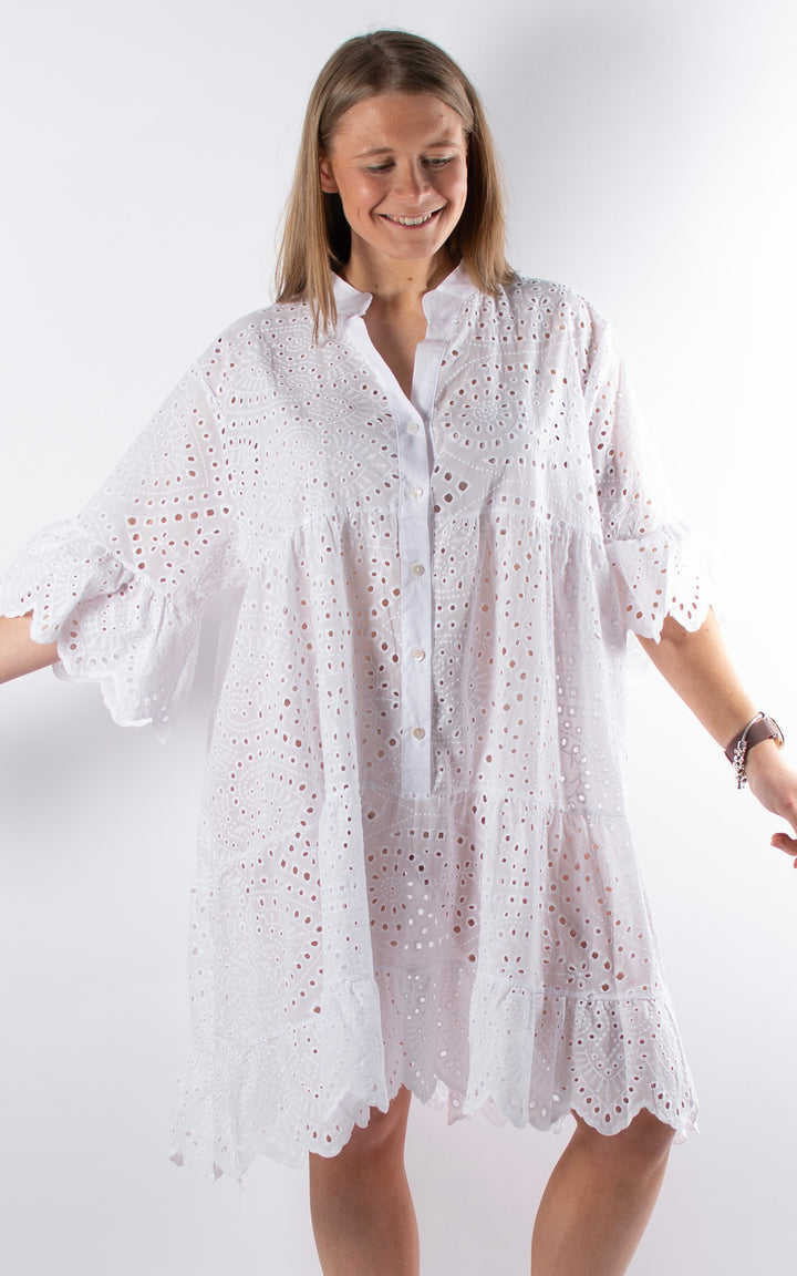 Phoebe Floral Tunic  | White
