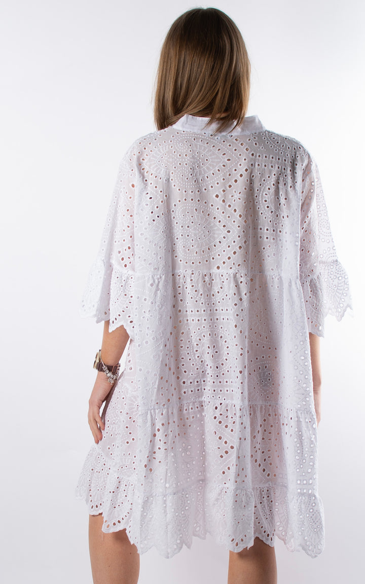 Phoebe Floral Tunic  | White