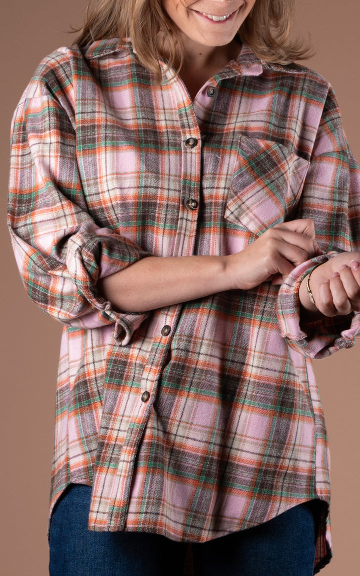 Plaid Shirt | Pink&Green