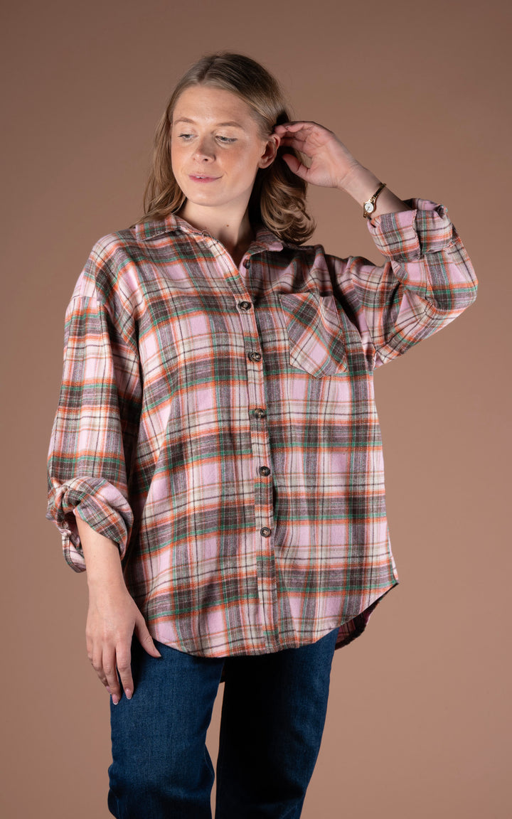 Plaid Shirt | Pink&Green
