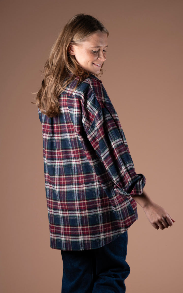 Plaid Shirt | Plum&Navy