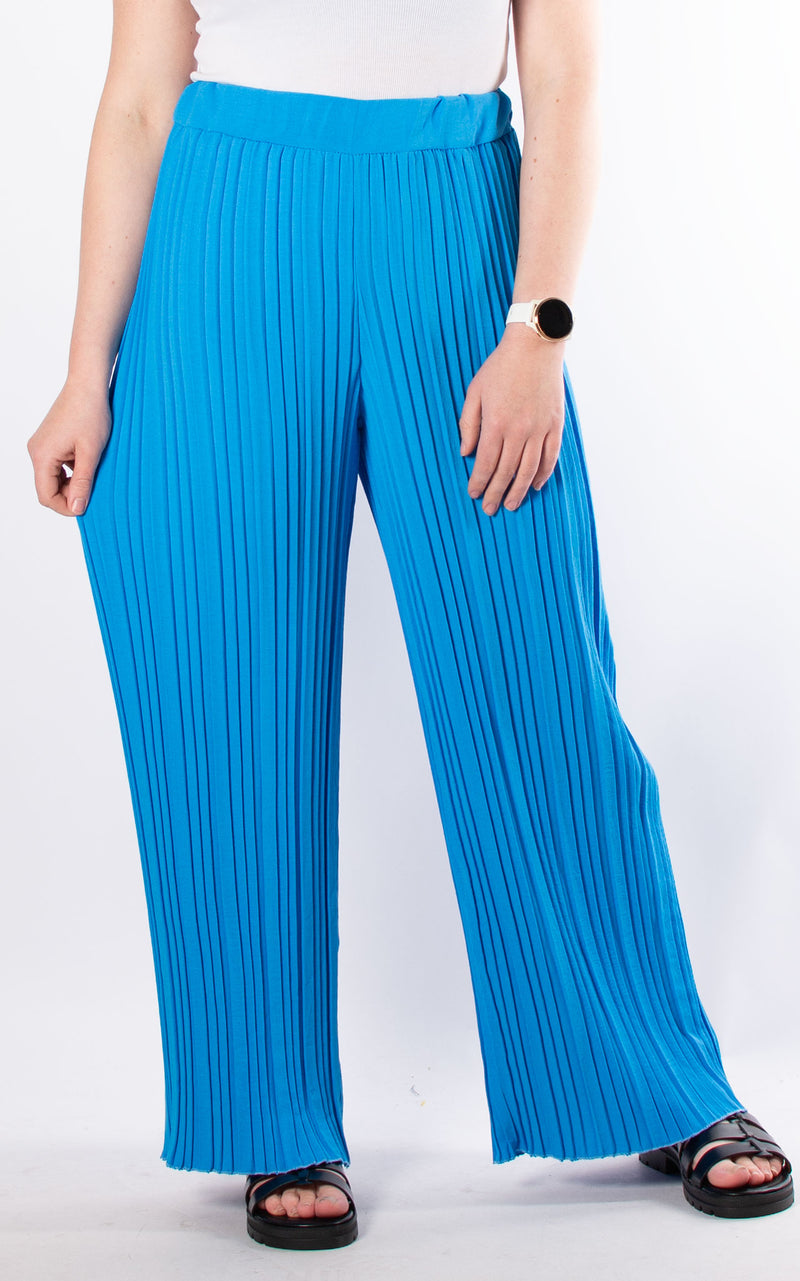 Pleated Trousers | Blue
