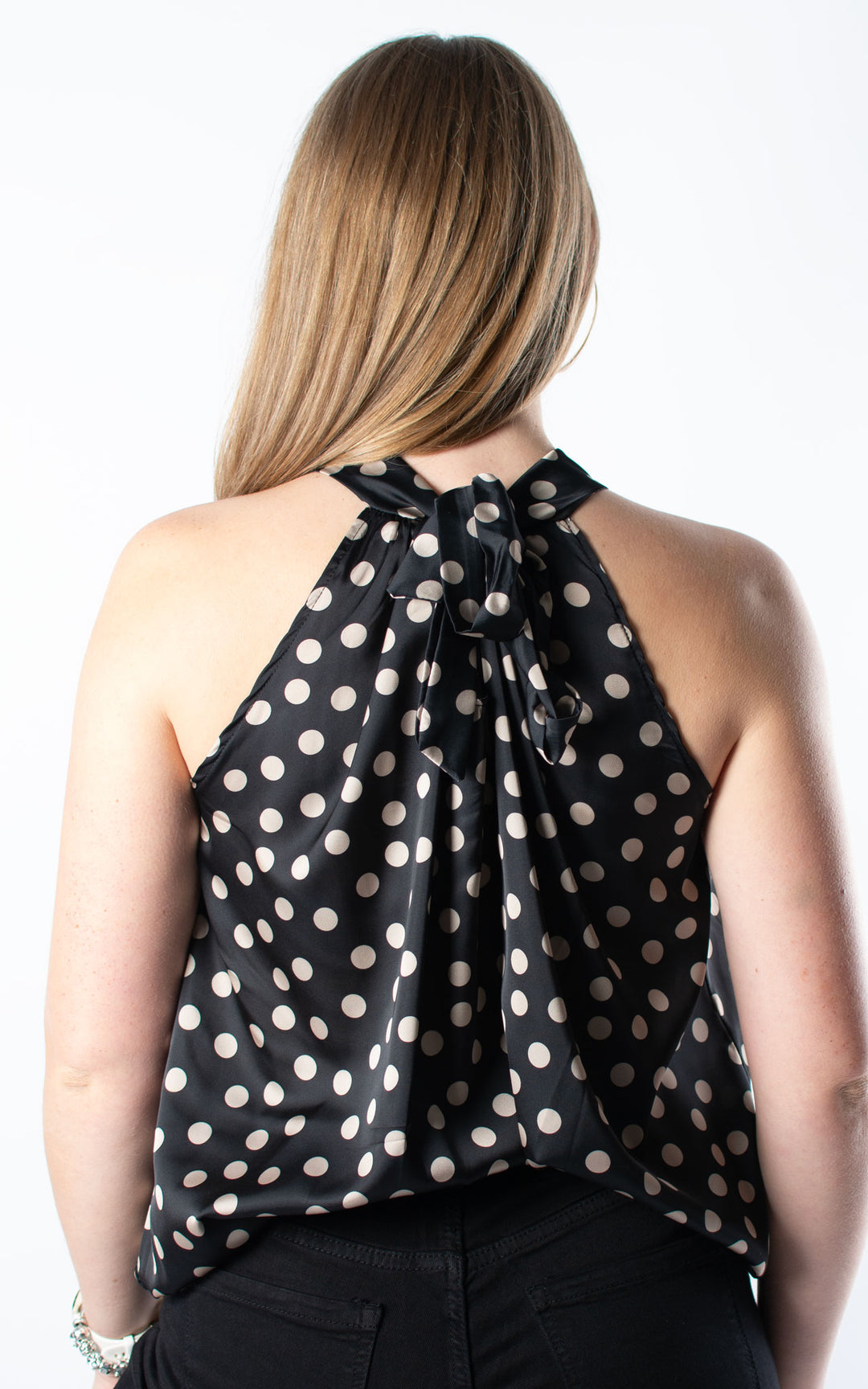 Polka Dot Halterneck | Black