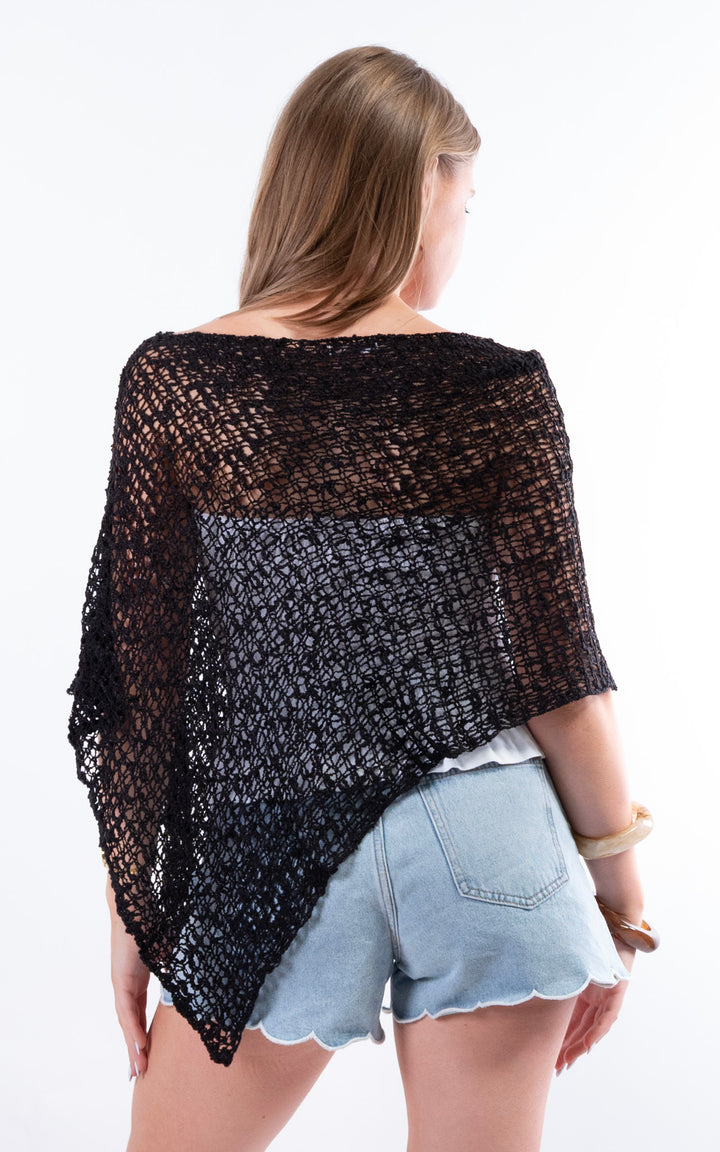 Popcorn Poncho | Black