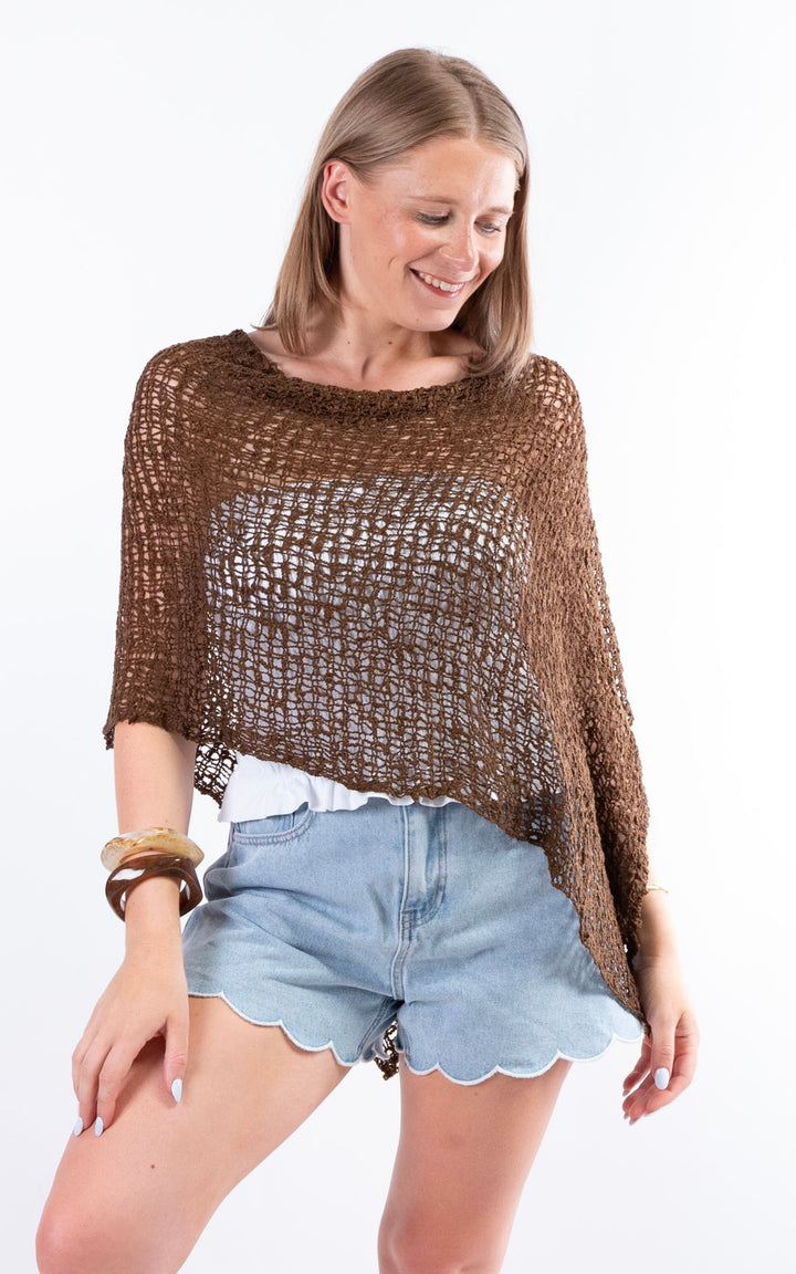 Popcorn Poncho | Chocolate