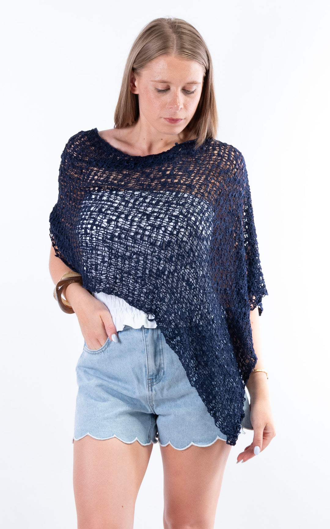 Popcorn Poncho | Navy