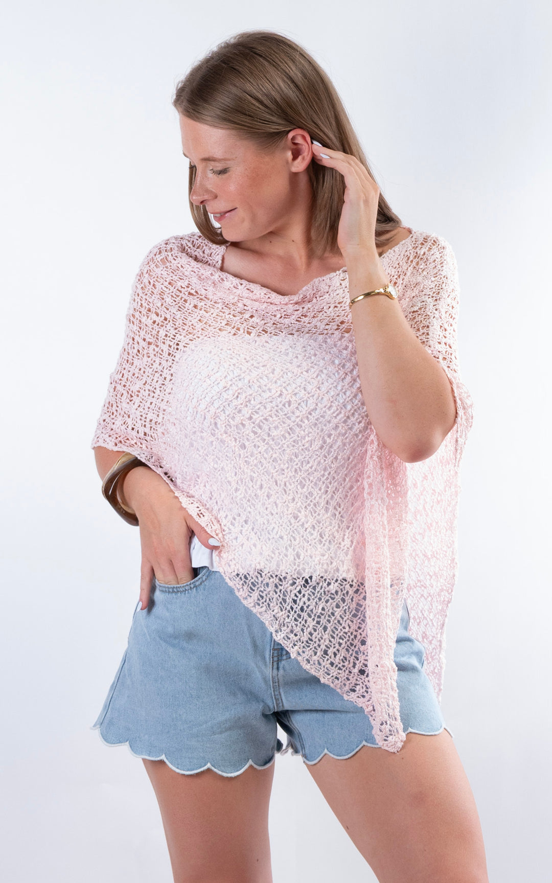 Popcorn Poncho | Pink