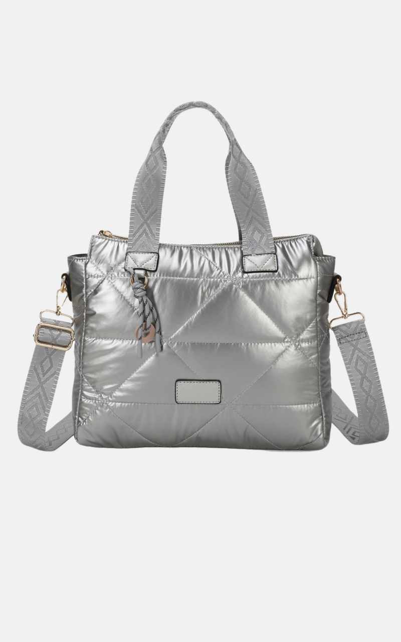 Quilted Bag | Medium | Silver