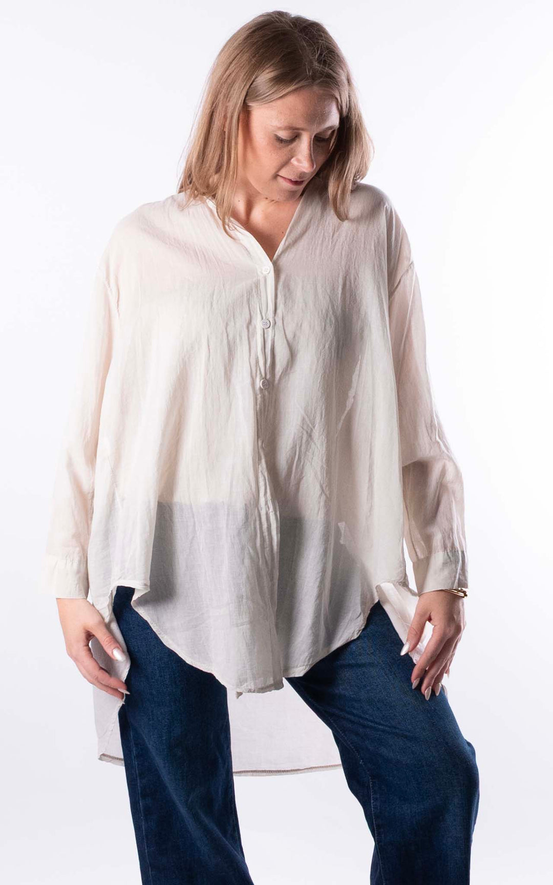 Raven Cotton Shirt | Beige