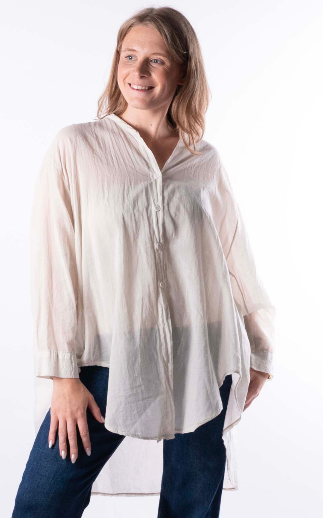Raven Cotton Shirt | Beige