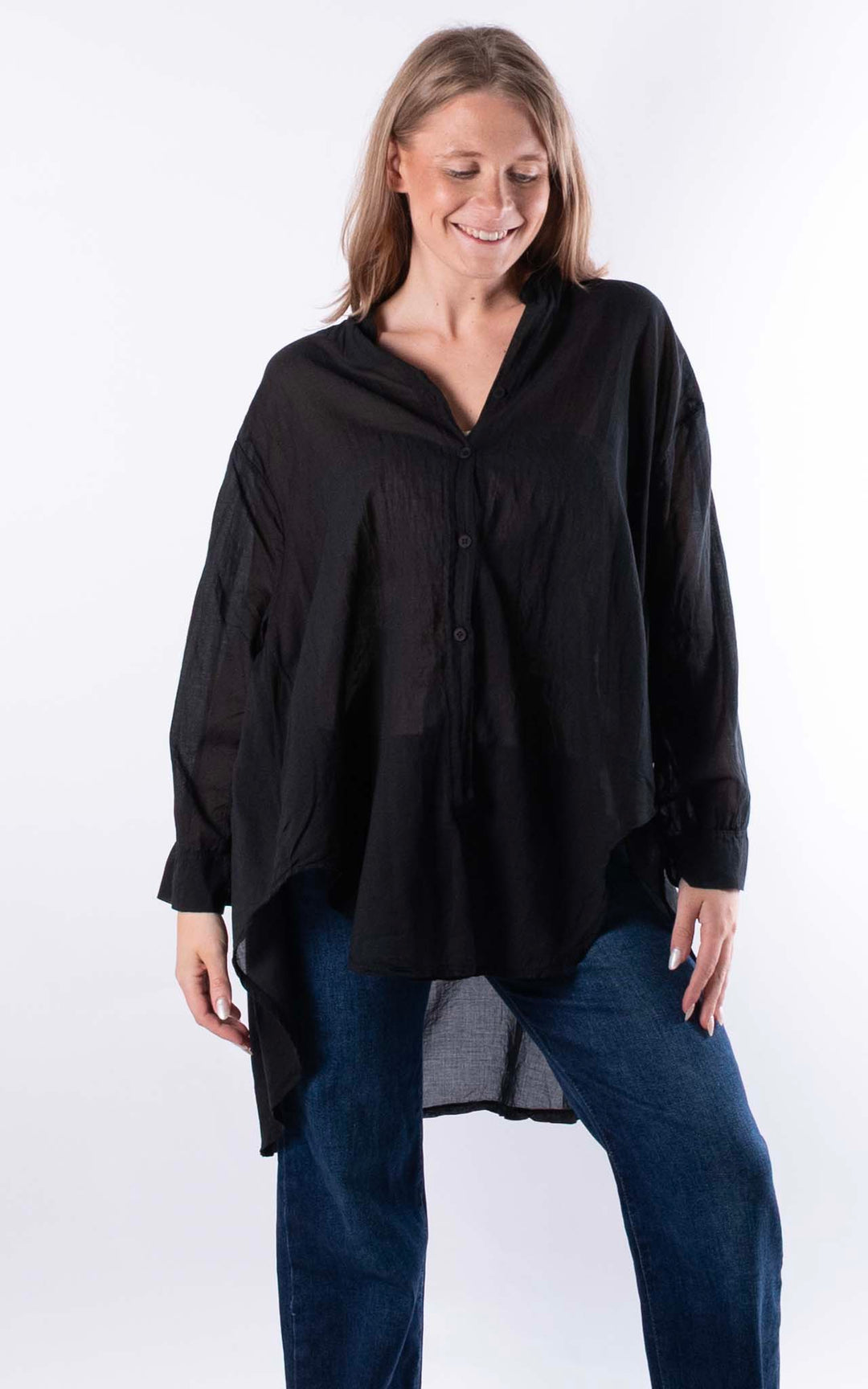 Raven Cotton Shirt | Black