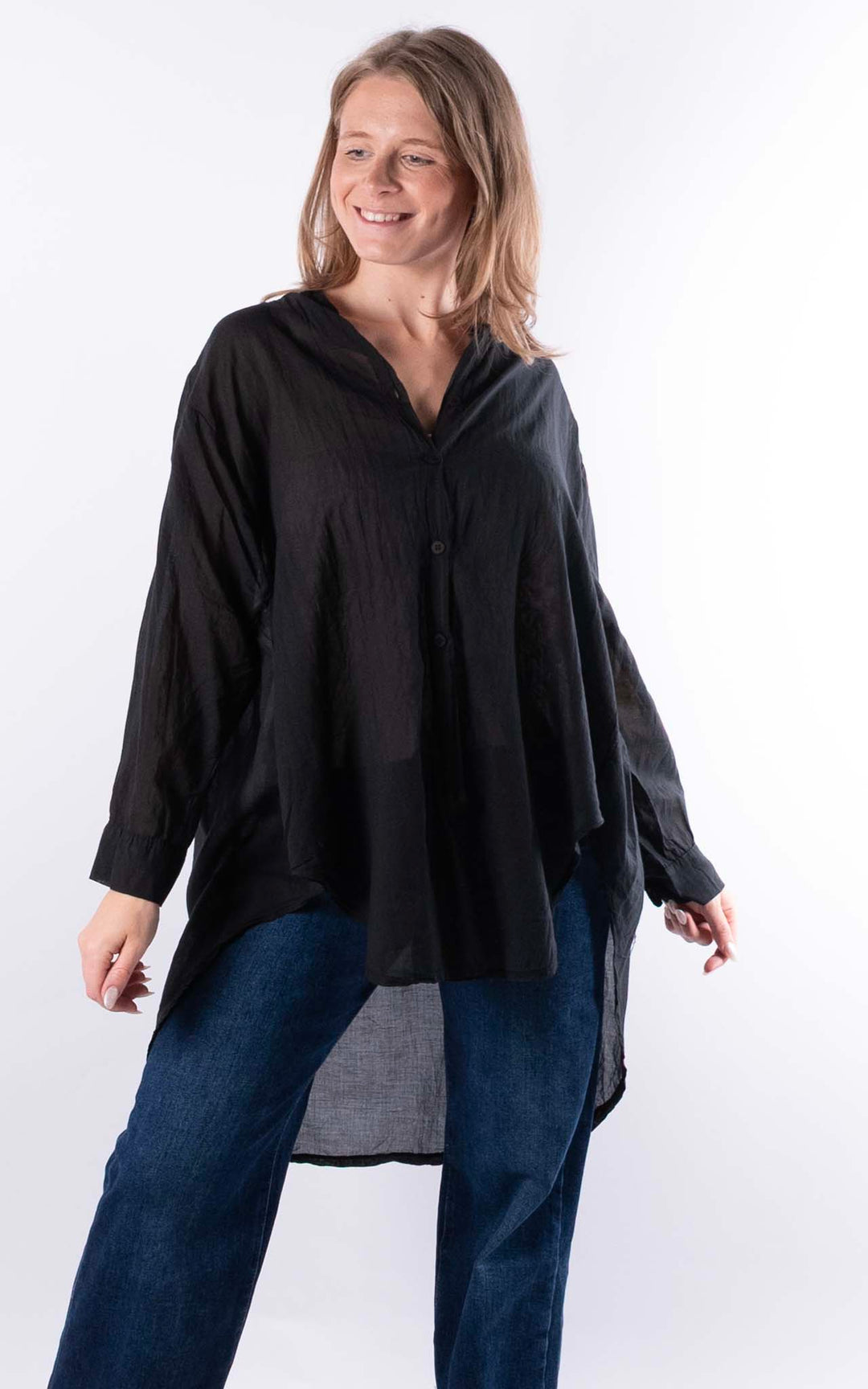 Raven Cotton Shirt | Black