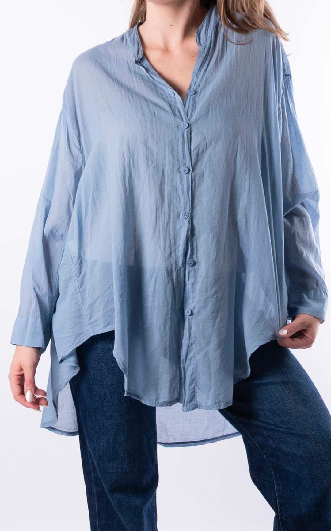 Raven Cotton Shirt | Denim