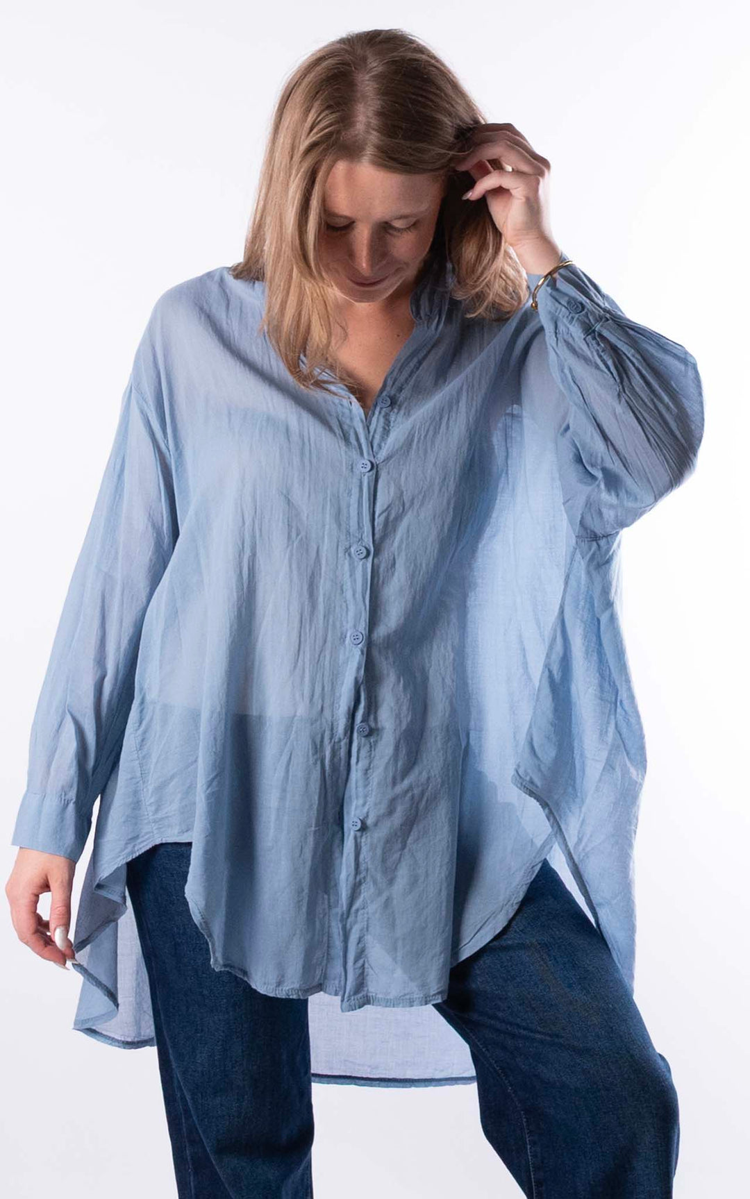 Raven Cotton Shirt | Denim