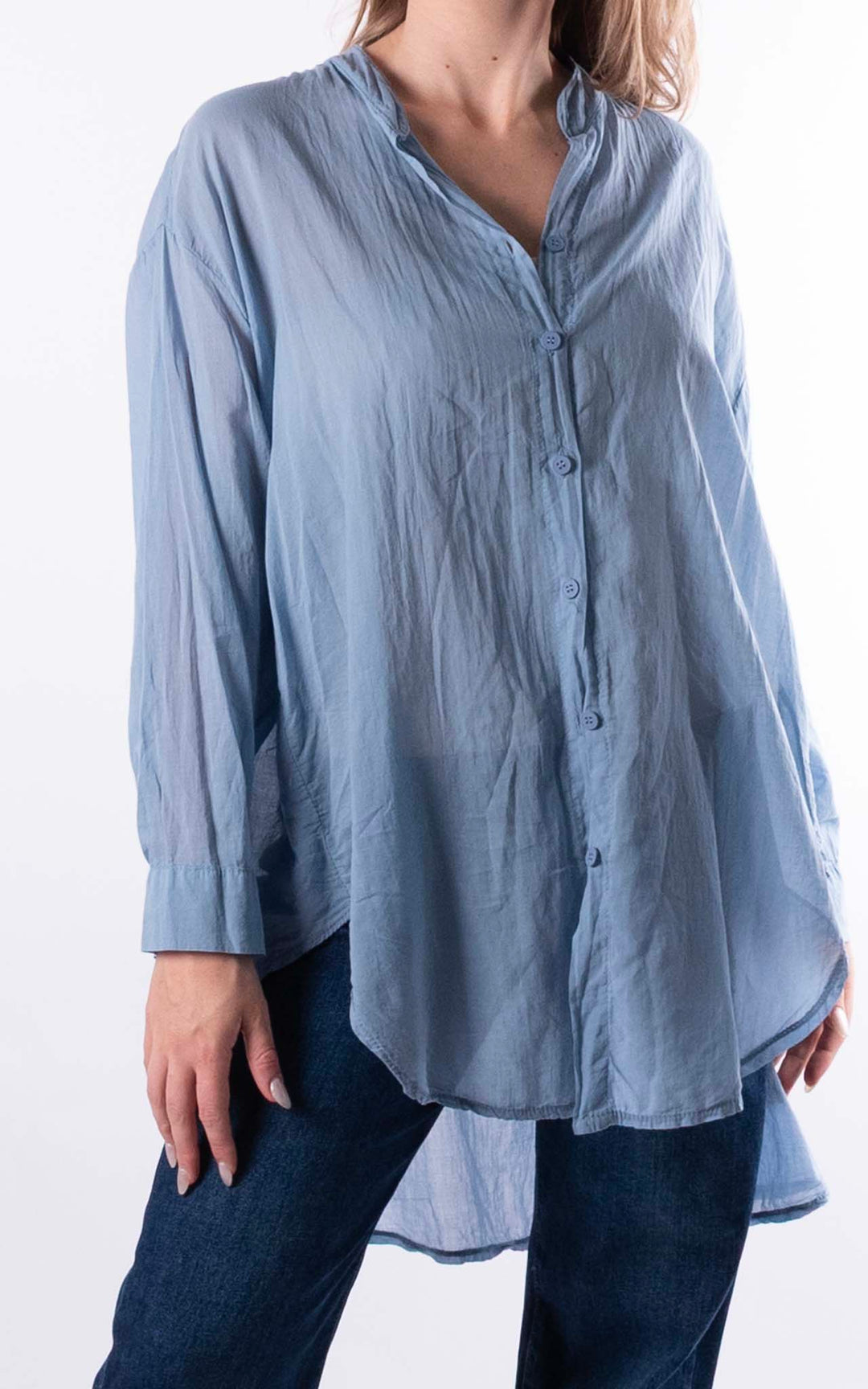 Raven Cotton Shirt | Denim