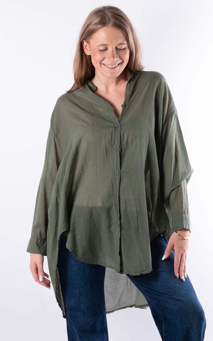 Raven Cotton Shirt | Khaki
