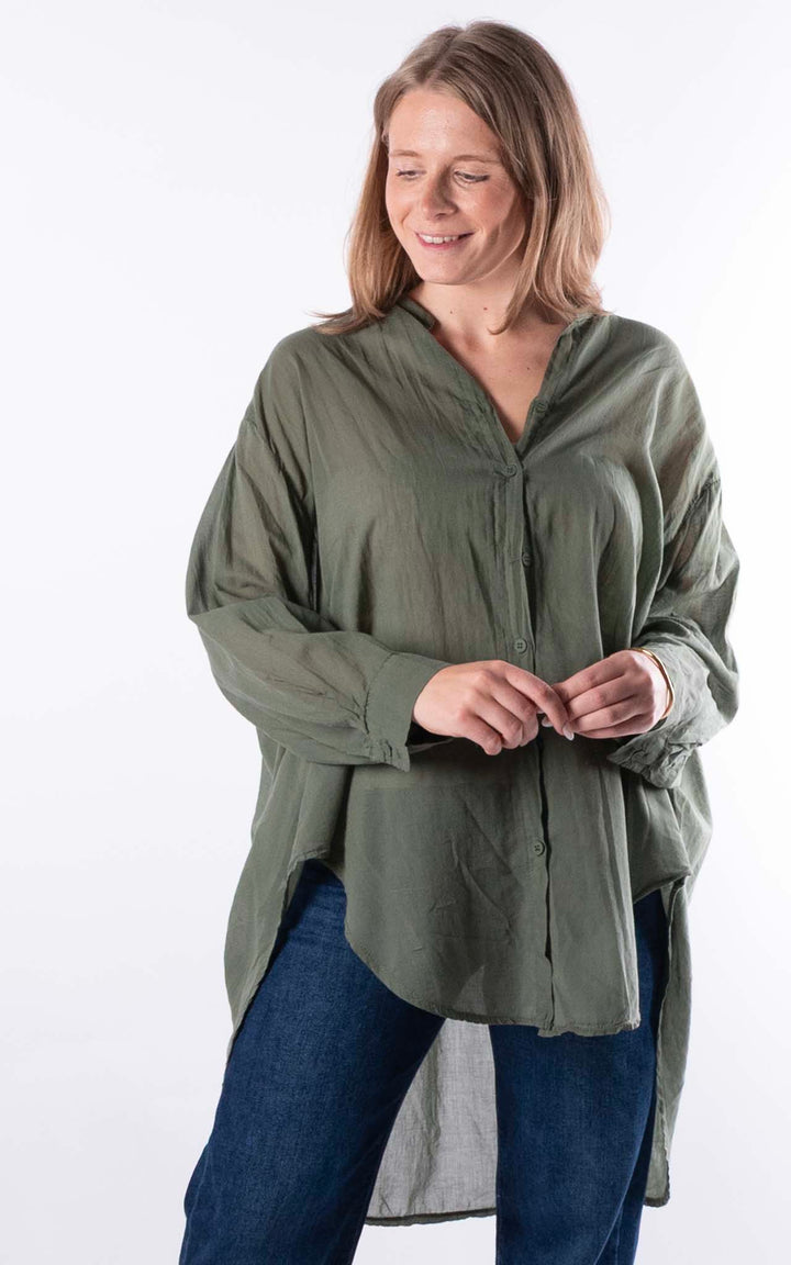 Raven Cotton Shirt | Khaki