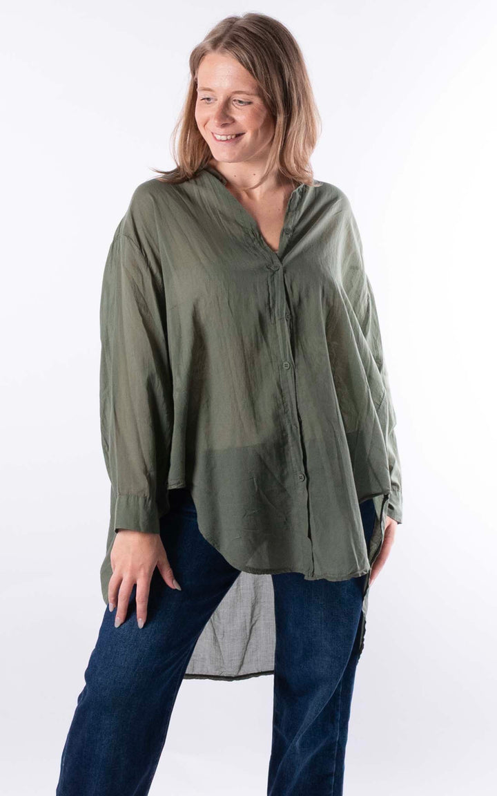 Raven Cotton Shirt | Khaki