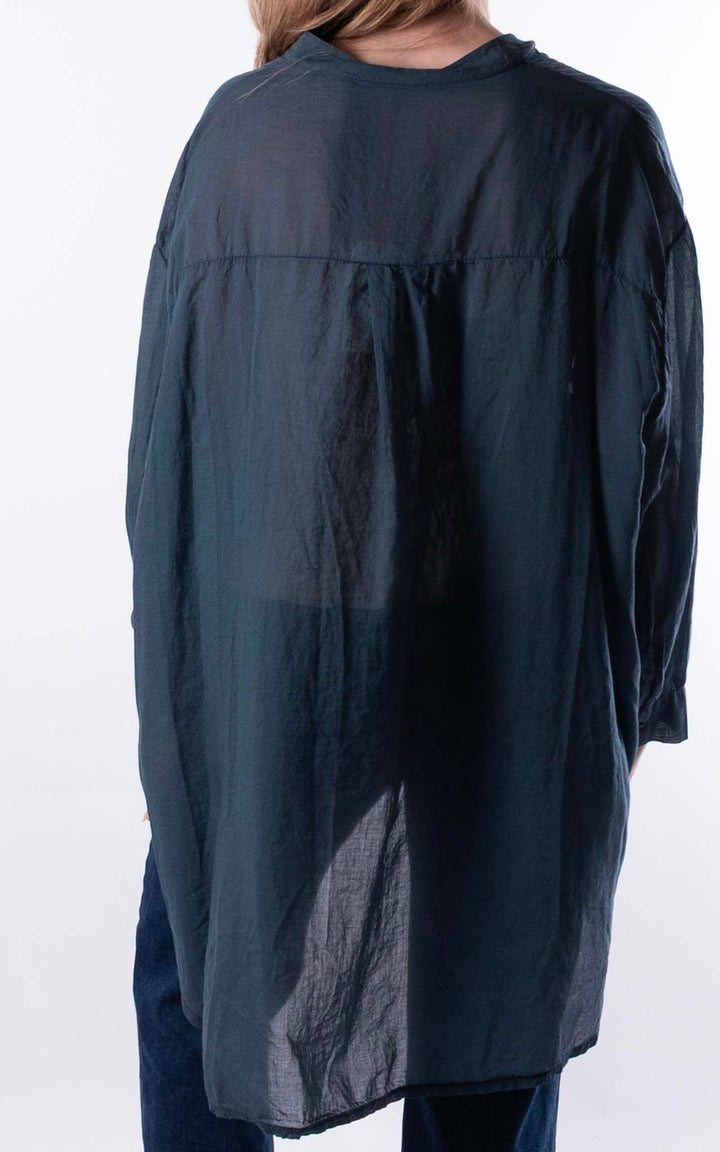 Raven Cotton Shirt | Navy