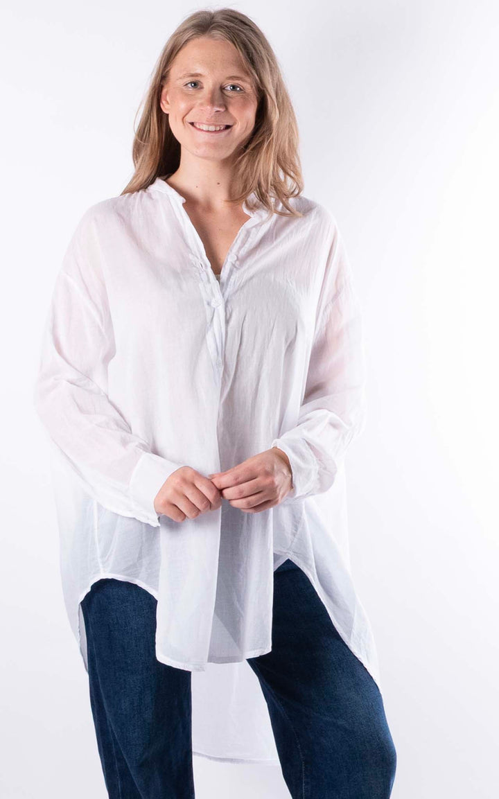 Raven Cotton Shirt | White