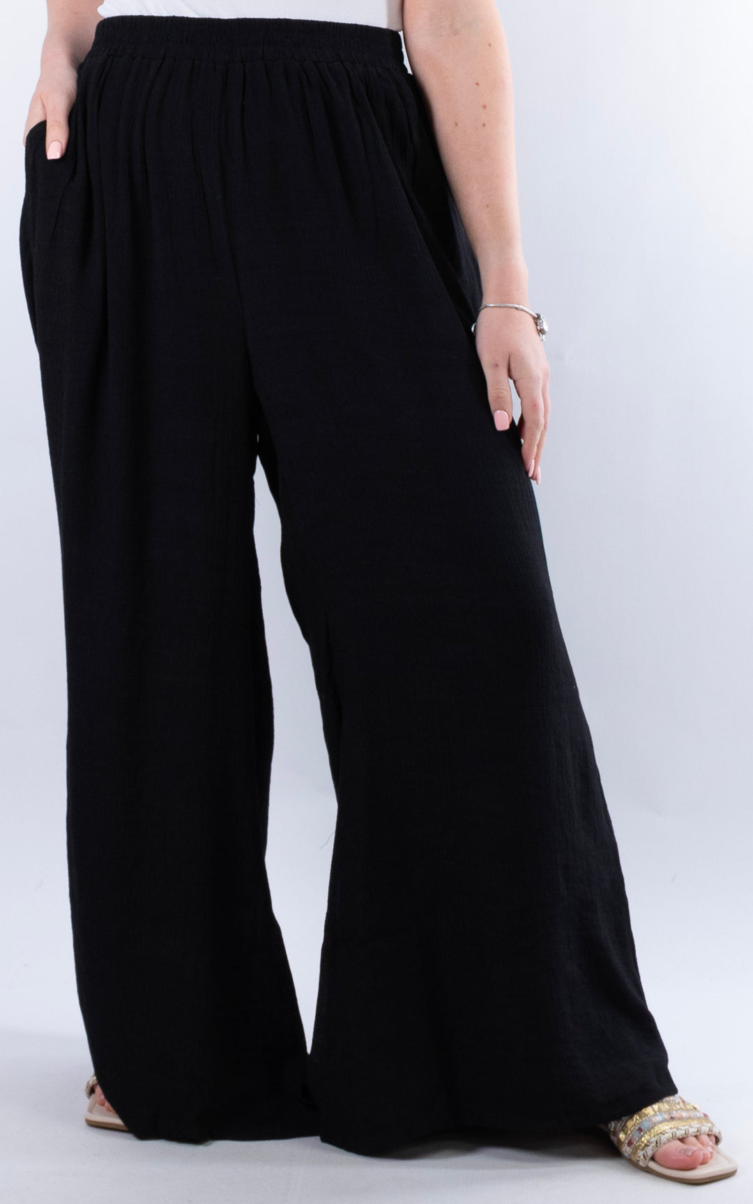 Raya Wide Leg Trouser | Black