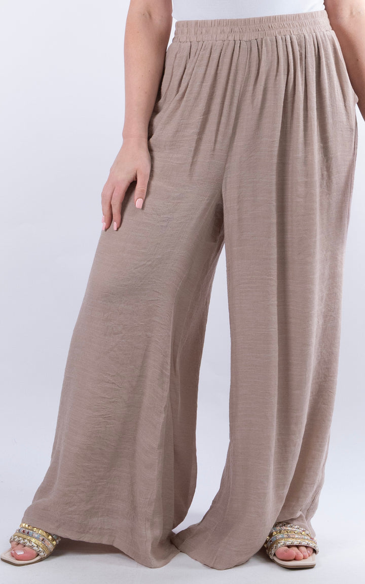 Raya Wide Leg Trouser | Mocha
