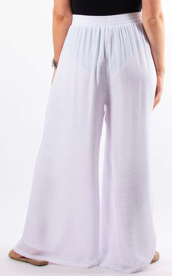 Raya Wide Leg Trouser | White