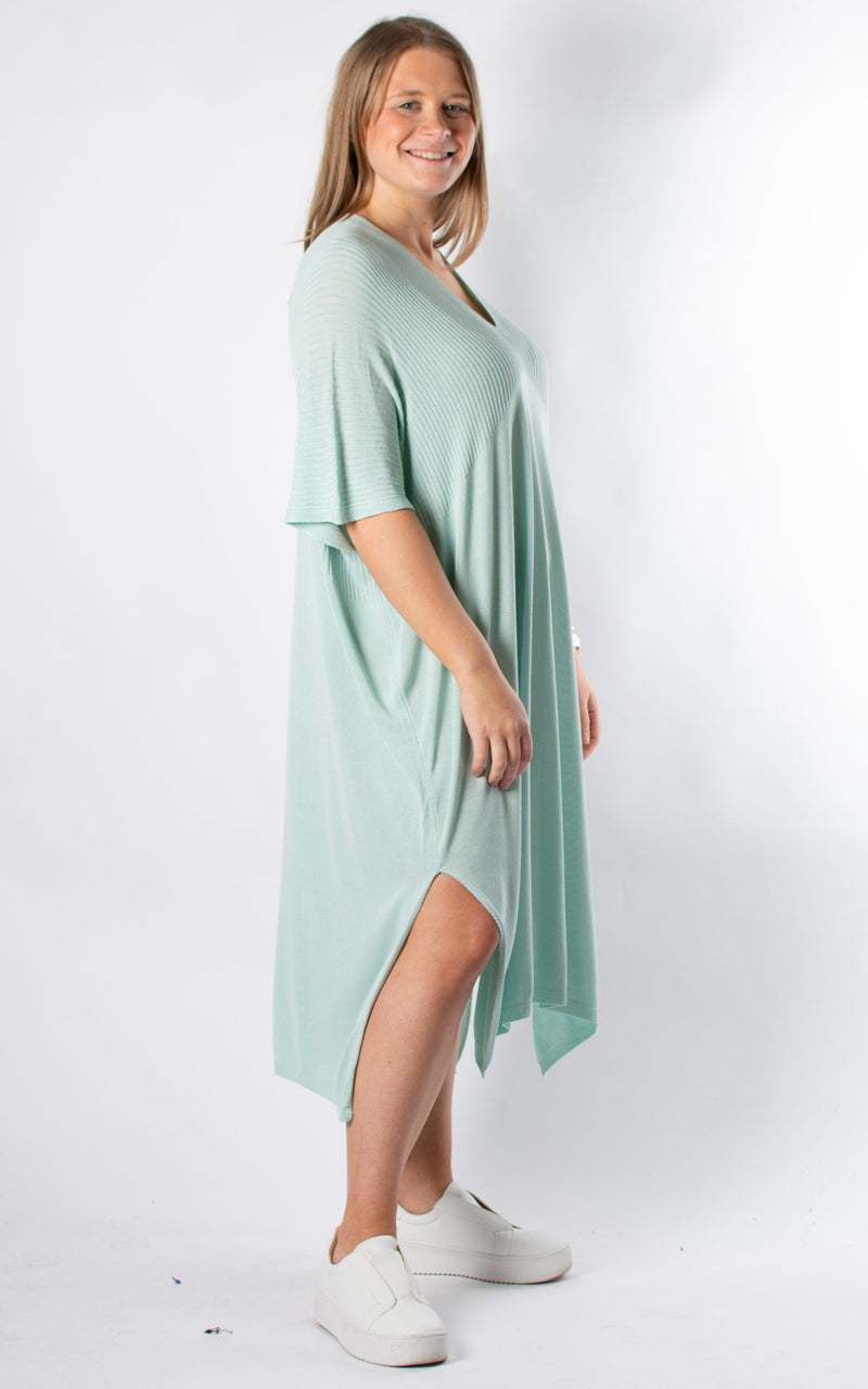 Ribbed Fine Knit Dress | Mint