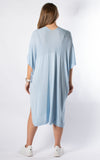 Ribbed Fine Knit Dress | Sky Blue