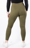 Ribbed Leggings | Khaki