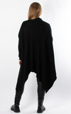 Ribbed Poncho | Black