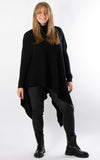 Ribbed Poncho | Black